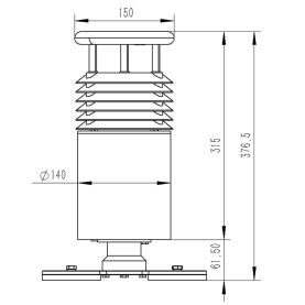 五要素车载气象站尺寸图